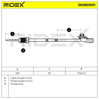 Abgastemperatursensor RIDEX 3938E0011 3938E0011 - foto 6