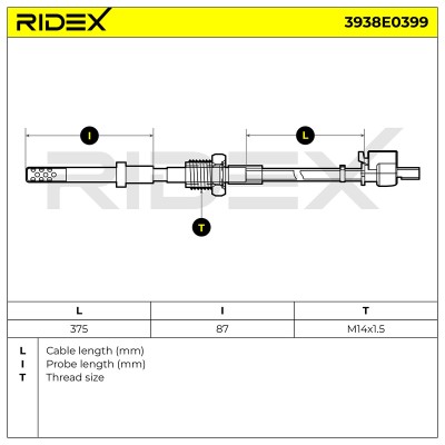 Abgastemperatursensor RIDEX 3938E0399 3938E0399 - foto 6