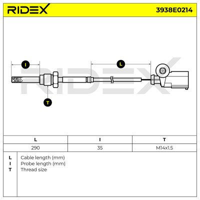 Abgastemperatursensor RIDEX 3938E0214 3938E0214 - foto 6