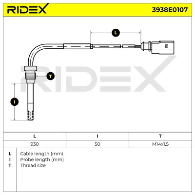 Abgastemperatursensor RIDEX 3938E0107 3938E0107 - foto 6