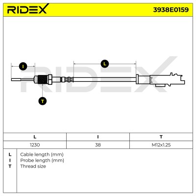 Abgastemperatursensor RIDEX 3938E0159 3938E0159 - foto 6