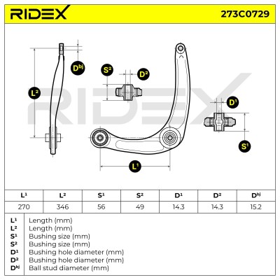 Querlenker RIDEX 273C0729 273C0729 - foto 6