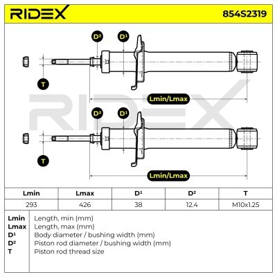 Stoßdämpfer RIDEX 854S2319 854S2319 - foto 7