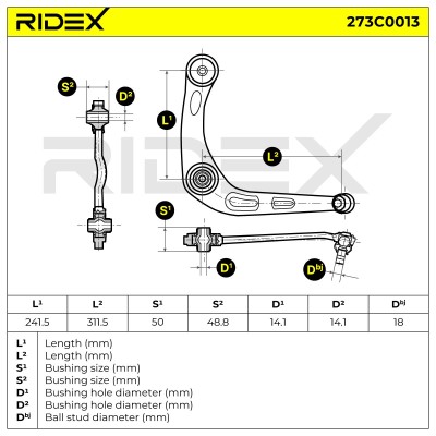 Querlenker RIDEX 273C0013 273C0013 - foto 7
