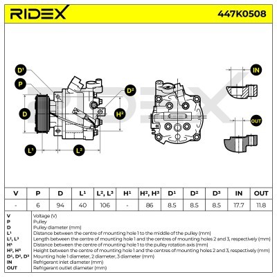 Kompressor, Klimaanlage OPEL Adam 447K0508 - foto 5