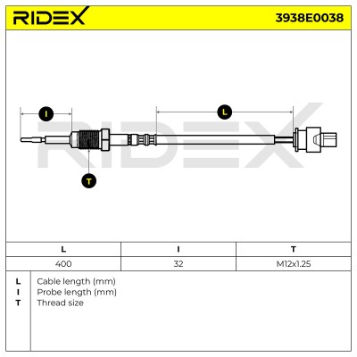 Abgastemperatursensor RIDEX 3938E0038 3938E0038 - foto 6