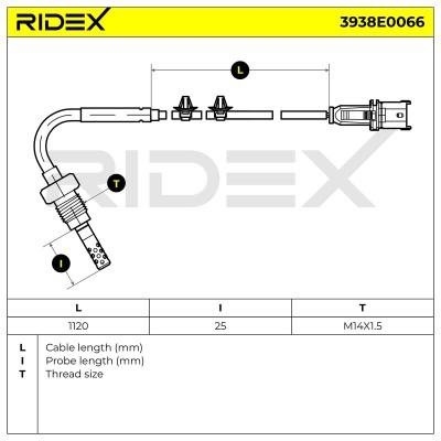 Abgastemperatursensor RIDEX 3938E0066 3938E0066 - foto 6