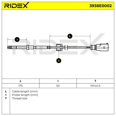 Abgastemperatursensor RIDEX 3938E0002 3938E0002 - foto 5
