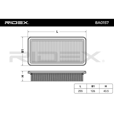 Luftfilter RIDEX 8A0157 8A0157 - foto 3