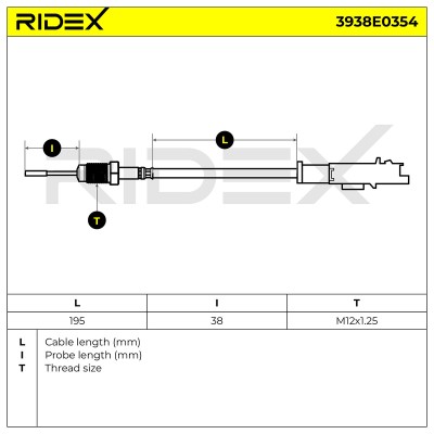 Abgastemperatursensor RIDEX 3938E0354 3938E0354 - foto 7