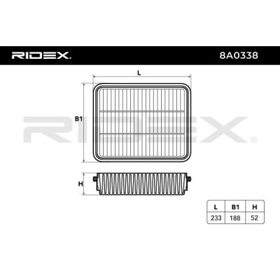Luftfilter RIDEX 8A0338 8A0338 - foto 6