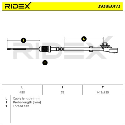 Abgastemperatursensor RIDEX 3938E0173 3938E0173 - foto 6