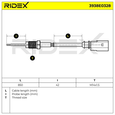 Abgastemperatursensor RIDEX 3938E0328 3938E0328 - foto 6