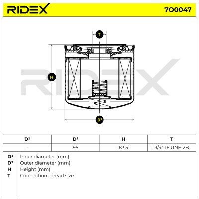 Ölfilter RIDEX 7O0047 7O0047 - foto 5