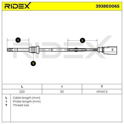 Abgastemperatursensor RIDEX 3938E0065 3938E0065 - foto 6