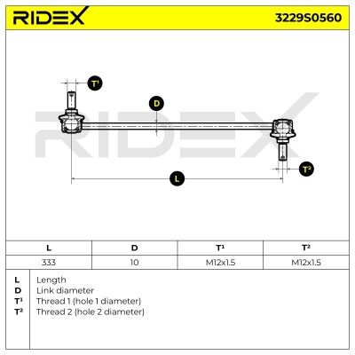Stabilisator Stange RIDEX 3229S0560 3229S0560 - foto 6