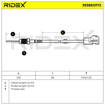 Abgastemperatursensor RIDEX 3938E0172 3938E0172 - foto 6