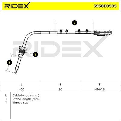 Abgastemperatursensor RIDEX 3938E0505 3938E0505 - foto 7