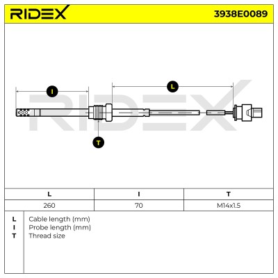 Abgastemperatursensor RIDEX 3938E0089 3938E0089 - foto 6