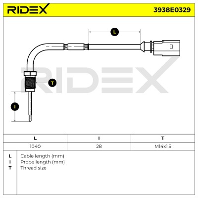 Abgastemperatursensor RIDEX 3938E0329 3938E0329 - foto 6