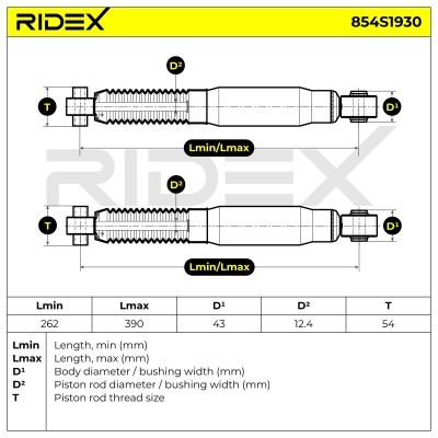 Stoßdämpfer RIDEX 854S1930 854S1930 - foto 5
