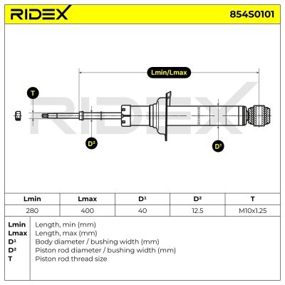 Stoßdämpfer RIDEX 854S0101 854S0101 - foto 12