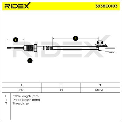 Abgastemperatursensor RIDEX 3938E0103 3938E0103 - foto 6