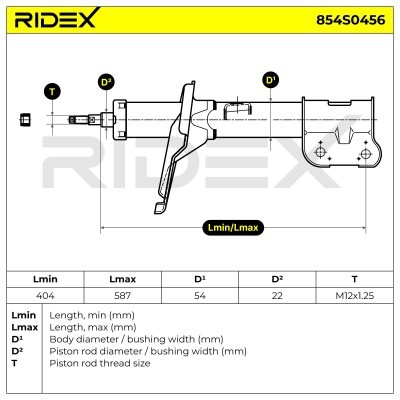 Stoßdämpfer RIDEX 854S0456 854S0456 - foto 8