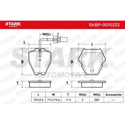 Bremsbeläge Satz Stark SKBP-0010222 SKBP-0010222 - foto 3