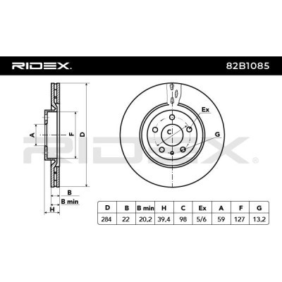 Bremsscheibe RIDEX 82B1085 82B1085 - foto 3