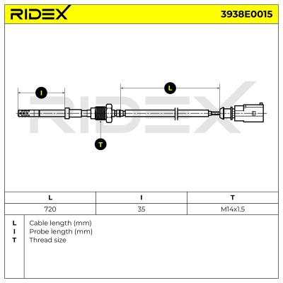 Abgastemperatursensor RIDEX 3938E0015 3938E0015 - foto 6