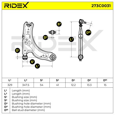 Querlenker RIDEX 273C0031 273C0031 - foto 6
