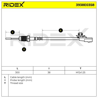 Abgastemperatursensor RIDEX 3938E0358 3938E0358 - foto 6