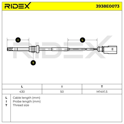 Abgastemperatursensor RIDEX 3938E0073 3938E0073 - foto 5