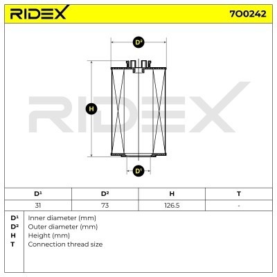 Ölfilter RIDEX 7O0242 7O0242 - foto 6