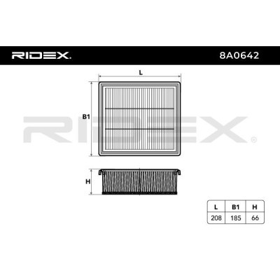Luftfilter RIDEX 8A0642 8A0642 - foto 5