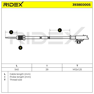Abgastemperatursensor RIDEX 3938E0005 3938E0005 - foto 5