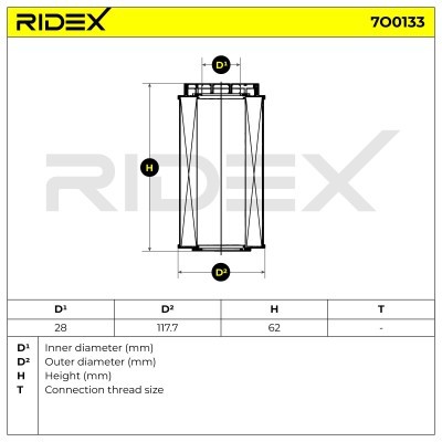 Ölfilter RIDEX 7O0133 7O0133 - foto 5