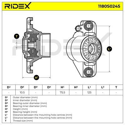 Stoßdämpferkissen Vorderachse RIDEX 1180S0245 1180S0245 - foto 6