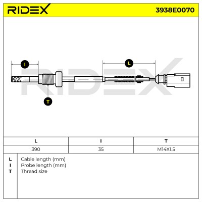 Abgastemperatursensor RIDEX 3938E0070 3938E0070 - foto 5