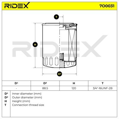 Ölfilter RIDEX 7O0031 7O0031 - foto 6