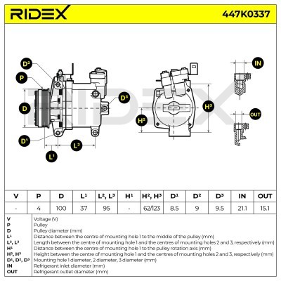 Kompressor, Klimaanlage SUBARU FORESTER (SH) 447K0337 - foto 8