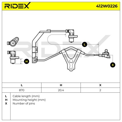 ABS Sensor RIDEX 412W0226 412W0226 - foto 7