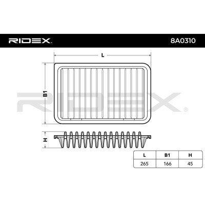 Luftfilter RIDEX 8A0310 8A0310 - foto 6