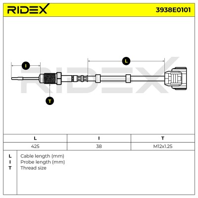 Abgastemperatursensor RIDEX 3938E0101 3938E0101 - foto 6
