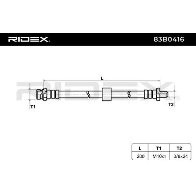 Bremsschlauch RIDEX 83B0416 83B0416 - foto 5