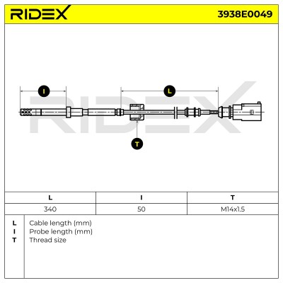 Abgastemperatursensor RIDEX 3938E0049 3938E0049 - foto 6