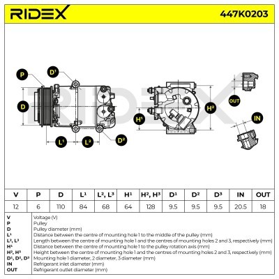 Kompressor, Klimaanlage 447K0203 - foto 6