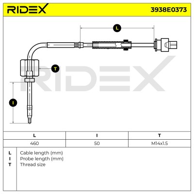 Abgastemperatursensor RIDEX 3938E0373 3938E0373 - foto 6