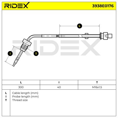 Abgastemperatursensor RIDEX 3938E0176 3938E0176 - foto 6